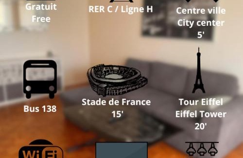 Saint-Gratien Apartment | OPEN 24 7 Apartment parking 15' PARIS 3' ATHLETICA