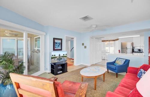 Isle of Palms Condo | “Out of the Blue” at 304B Port O Call|Oceanfront|Crows Nest Deck Plus Screen Porch|Panoramic View.