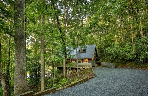 Walnut Mountain Cabin | Owl`s Nest Cabin- Charming Private Setting on Stocked Pond in Walnut Mountain