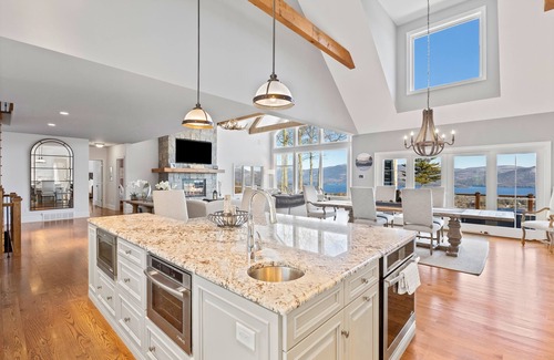 Bolton Landing House | Panoramic lake view acreage with game room, sauna & fireplace