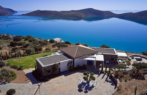 Elounda Villa | Panoramic Sea Views to Spinalong Island with a heated pool