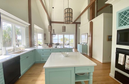 Seabrook Island House | Panoramic Water View Deep Water Dock Large Estate