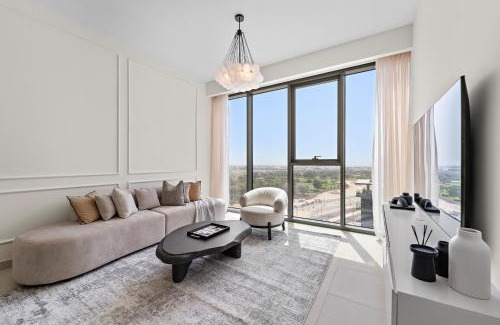 Al Safa Apartment | Parkside 2BR plus Maid Canal Front