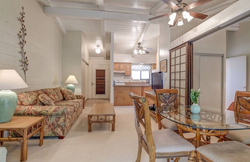Maalaea Condo | Peaceful garden view condo steps from Sugar Beach