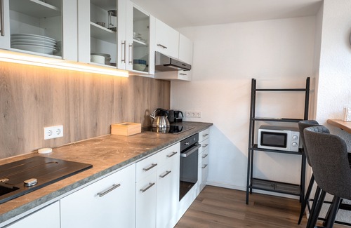 Mitte Apartment | Penthouse am Stadtwald, EBK, Internet, TV, 24h check-in