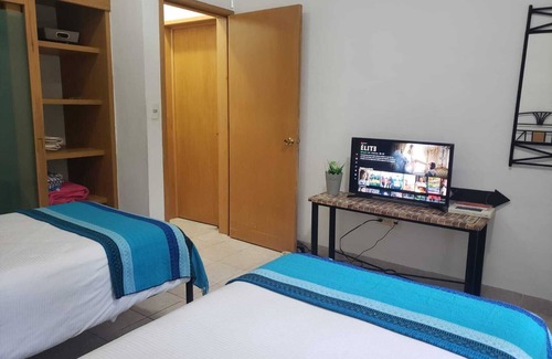 Playacar Fase II Apartment | Playacar Room Rent - Spacious - AC - Big Windows - Close to beach - Pvt Bath