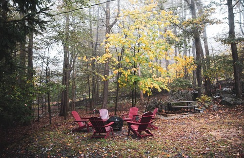 Tobyhanna Cabin | Poconos A-frame cabin - firepit, grill, near pool and lake