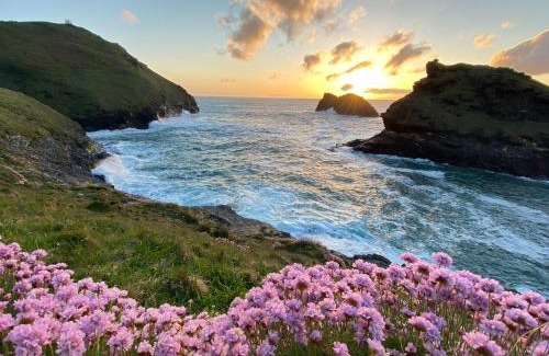 Boscastle Apartment | Polrunny Farm Sloe Cottage with a sea view