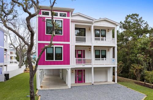 Long Beach House | Pomegranate 8 bedroom, 6 full and 2 half bathroom custom-built home with a private heated pool!
