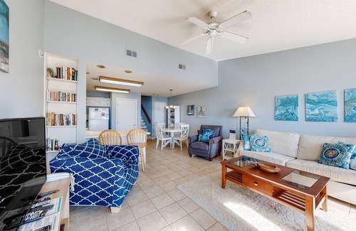 East End House | Poolside dog-friendly townhouse with partial Gulf views, on-site pool & grills