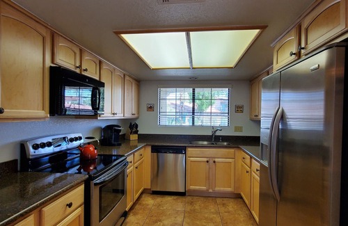 Palm Springs Condo | Poolside Retreat Great Location in Mesquite Country Club. VIEWS.