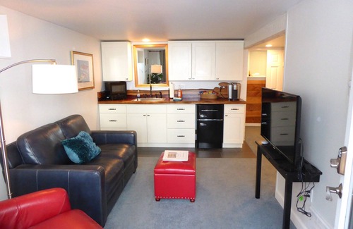 Port Angeles Apartment | PORTHOLE: Peaceful with a private, locked, covered patio to relax/store bikes.
