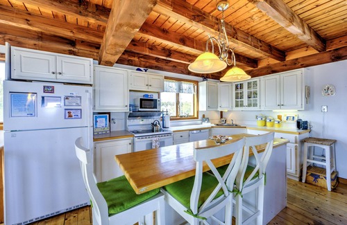 Sandwich House | Post and Beam home with beautiful views of Cape Cod Bay, just one house back from the water