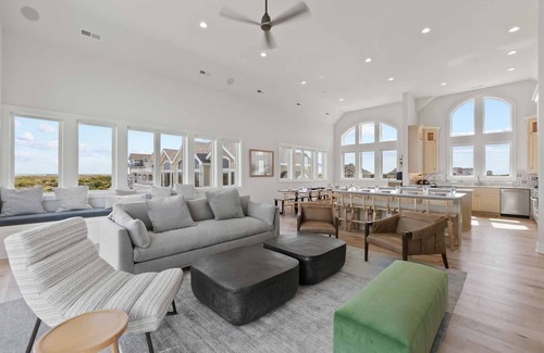 Ocean Isle Estates House | Premier Oceanfront w/Pool, Hot Tub, Elevator, Game & Theater Rooms, Tiki Bar