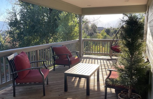 Northeast Colorado Springs House | Private Arcade, Mountain Views, Hot tub, Fire Pit