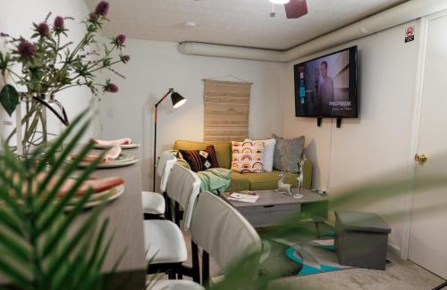 Lawrenceville Apartment | Private Basement Stay with Firepit Perfect for Families