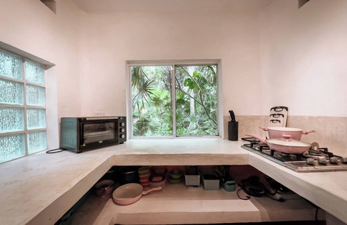 Akumal House | Private casita in lush jungle oasis with a/c, pool, gym, fiber wifi and laundry
