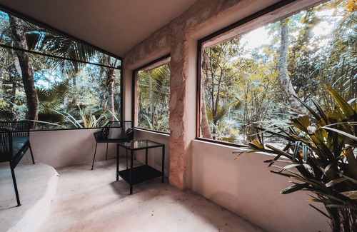 Akumal House | Private casita in lush jungle oasis with a/c, pool, gym, fiber wifi and laundry