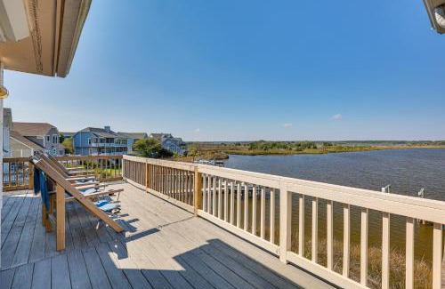 Ocean City Beach House | Private Hot Tub and Dock North Topsail Beach Home