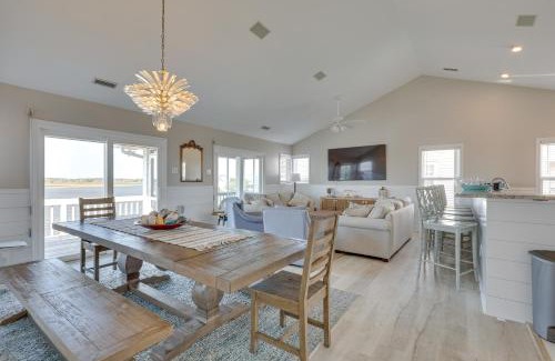 Ocean City Beach House | Private Hot Tub and Dock North Topsail Beach Home