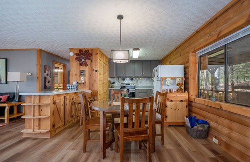 Lake Lure Cabin | Private log cabin on the lake! Beach/waterfall/dogs.