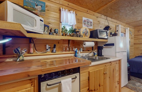 Unaka Apartment | Private patio, secluded paradise, hot tub, peaceful cabin getaway