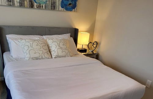 Summit Station House | Private stylish Bedroom with a view! Bathroom and Free parking