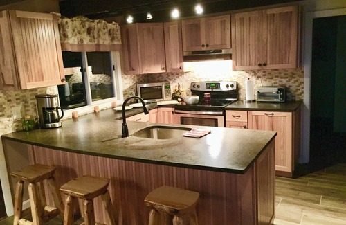 Standish Ski Chalet | Private waterfront house with dock on Frye Island
