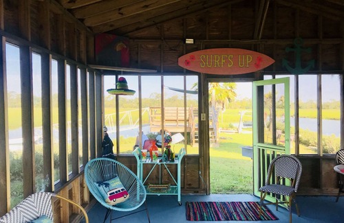 Savannah Beach Villa | Private Waterfront Family Complex with Dock, Walk to Beach. Angler's Dream.