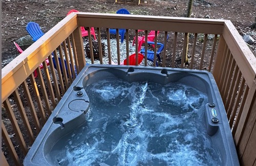 East Stroudsburg Cabin | Private Wooded Escape w/Hot Tub + Fire Pit
