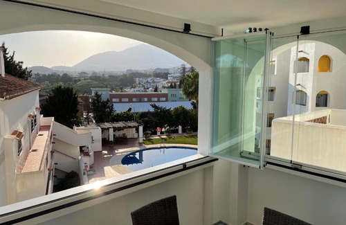 Benalmadena Costa Apartment | Pueblo del Parque - Nice apartment with mountain and garden views