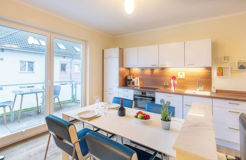 Zinnowitz Apartment | Quartier Görmitz 36 - Picasso - modern apartment with fireplace