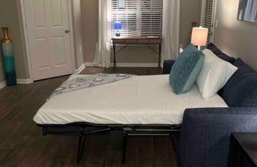 Greensboro Apartment | Queen bed+sofabed Streaming gym extended stay 5-15 minutes hospital/entertainment/downtown/airports