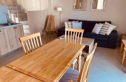 Platanias Town Villa | Quest Star Villa - 20meters to beach. Sleeps 8.