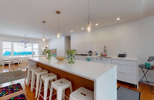 New Buffalo House | Quiet downtown home with hot tub, firepit, washer/dryer - walk everywhere