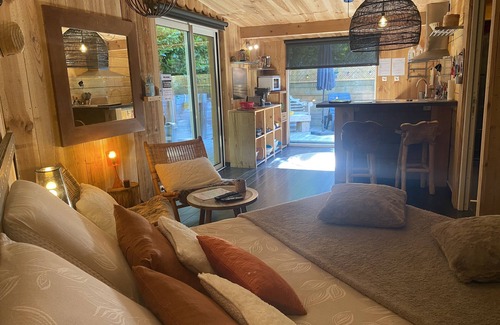 Biscarrosse Ski Chalet | quiet wooden chalet golf near lake and ocean 3 stars