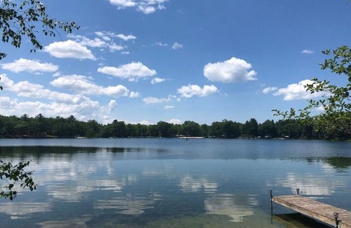Kalkaska Cottage | QUINN CABIN on Log Lake (Kalkaska, MI): 2 bedroom, 1 bathroom, Lakefront, Wi-Fi, Fire Pit