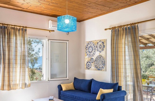 Lavreotiki Villa | R 1301 Adrian Yellow Villa With Garden View, Mountain View & Private Roofed Parking Place