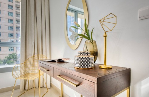 Downtown Dubai Apartment | Radiant Urban Retreat with Iconic Burj Khalifa Vws