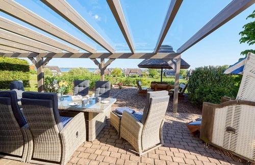Monchgut-Granitz House | Reethaus Zickersche Berge - WG 02 mit Kamin und Terrasse