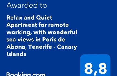 Poris de Abona Apartment | Relax and Quiet Apartment for remote working, with wonderful sea views in Poris de Abona, Tenerife - Canary Islands