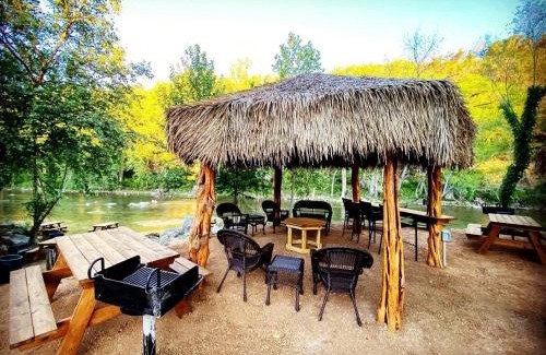 New Braunfels Other | Relaxation and Fun Combined Glamping Tents M & In-Water Picnic Table L in Kingsbury, TX