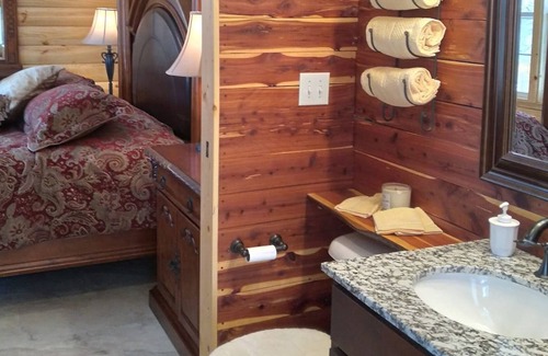 Eureka Springs Cabin | Relaxing & private cabin with lake & waterfall views, firepit, washer/dryer