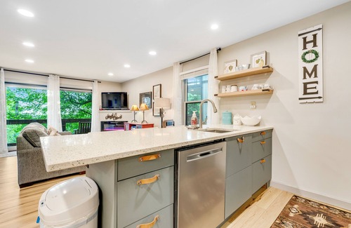 Beech Mountain Condo | Remodeled, dog-friendly condo with balcony, fireplace, & W/D - walk to slopes