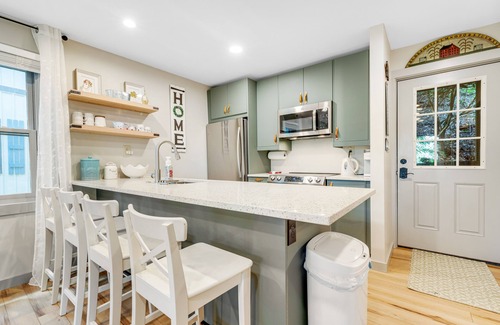 Beech Mountain Condo | Remodeled, dog-friendly condo with balcony, fireplace, & W/D - walk to slopes