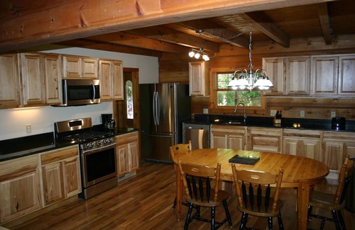 Bryson City Cabin | Renovated Log Cabin, Roaring Creek right out back door, Hot Tub