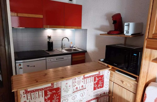 Valloire Apartment | Residence Les Cretes - Studio cabin 4 people 2* exposed West