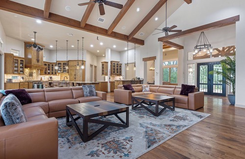 Marble Falls Resort | Resort with 50 foot Infinity Edge Pool, Hot Tub, Sports Courts, and More!