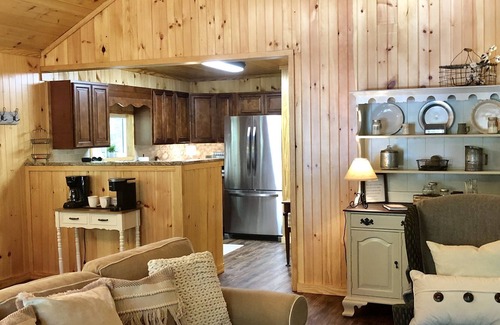 Townsend House | River Front: Cottage on Little River, screened back porch, fire pit by river