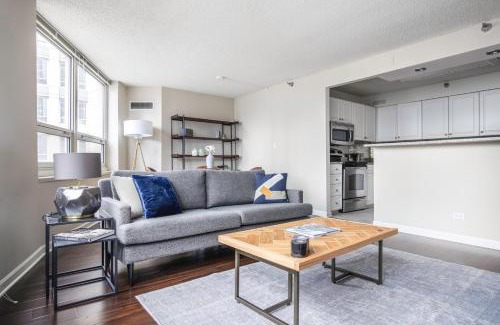 Rush and Division Apartment | River N 2BR w Gym WD nr Magnificent Mile CHI-160